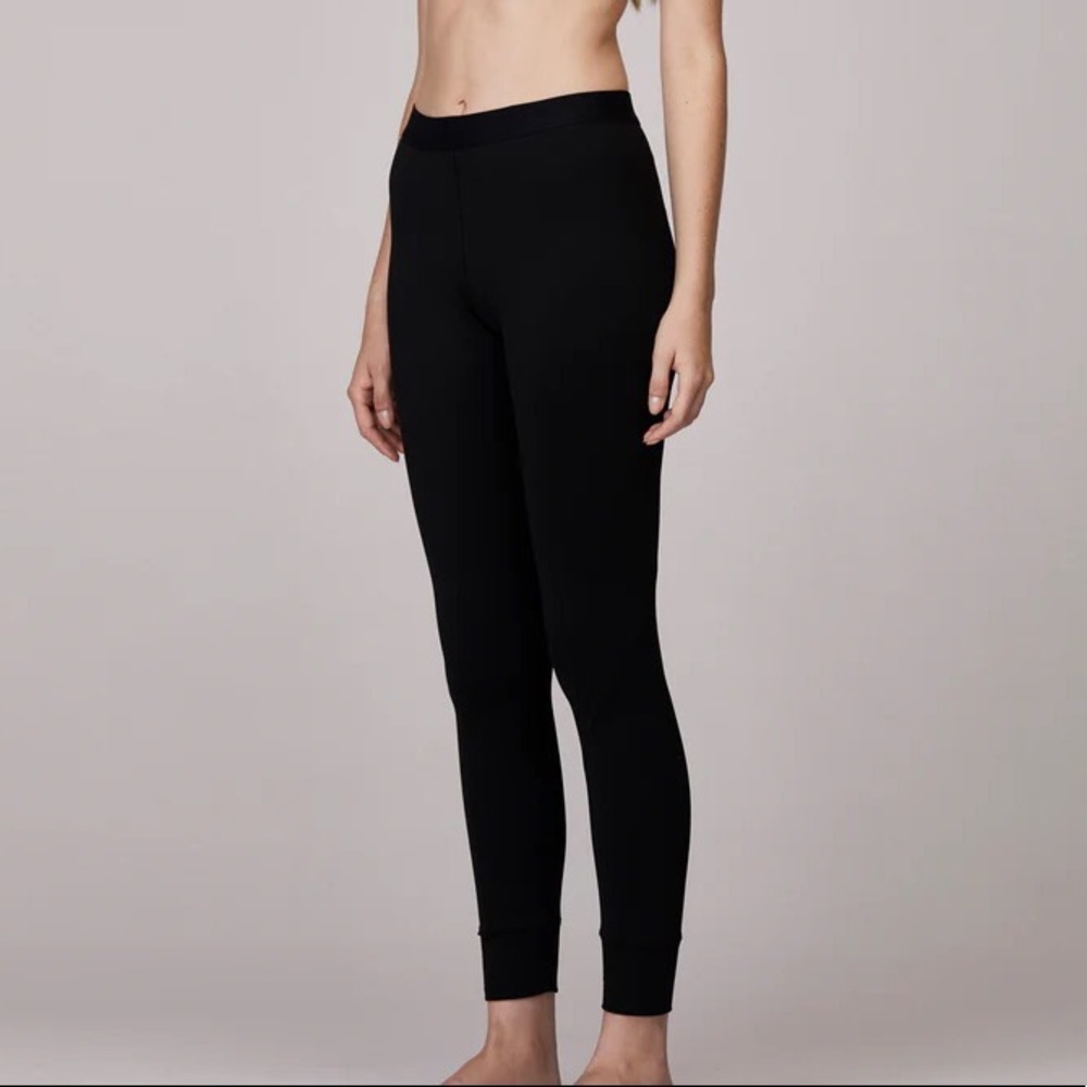 NWT Wone Warm Logo Tights Size S Black